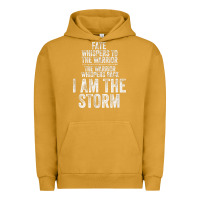 Pigment Peanut Butter fate whispers to warrior i am the storm quote gritty fighter t shirt Urban Hoodie - linhVisuals