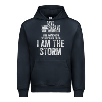 Navy fate whispers to warrior i am the storm quote gritty fighter t shirt Urban Hoodie - linhVisuals
