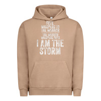 Pigment Burro fate whispers to warrior i am the storm quote gritty fighter t shirt Urban Hoodie - linhVisuals