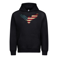 Black bald eagle  america Urban Hoodie - linhVisuals