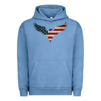Pigment Pebble Blue bald eagle  america Urban Hoodie - linhVisuals
