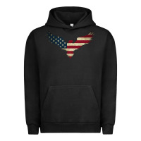 Pigment Black bald eagle  america Urban Hoodie - linhVisuals