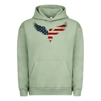Pigment Oil Green bald eagle  america Urban Hoodie - linhVisuals