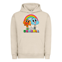Pigment French Oak cn the amazing world of gumball & darwin rainbow portrait pullover hoo Urban Hoodie - linhVisuals