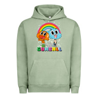 Pigment Oil Green cn the amazing world of gumball & darwin rainbow portrait pullover hoo Urban Hoodie - linhVisuals
