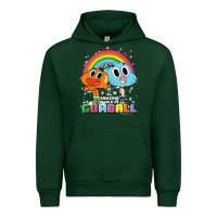 Forest Green cn the amazing world of gumball & darwin rainbow portrait pullover hoo Urban Hoodie - linhVisuals