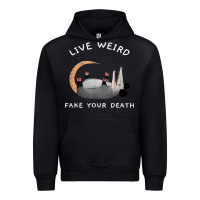 Black funny opossum possum tee live weird fake your death t shirt Urban Hoodie - linhVisuals