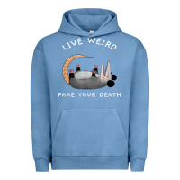 Pigment Pebble Blue funny opossum possum tee live weird fake your death t shirt Urban Hoodie - linhVisuals