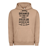 Pigment Burro mens i never dreamed i'd end up being a son in law funny gift t shirt Urban Hoodie - linhVisuals