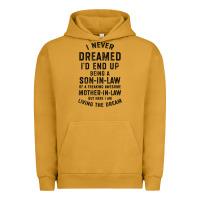 Pigment Peanut Butter mens i never dreamed i'd end up being a son in law funny gift t shirt Urban Hoodie - linhVisuals