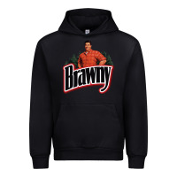 Black brawny paper towel guy Urban Hoodie - linhVisuals
