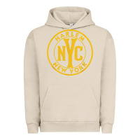 Pigment French Oak harlem new york nyc vintage sign distressed amber print t shirt Urban Hoodie - linhVisuals