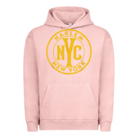 Pigment Salmon harlem new york nyc vintage sign distressed amber print t shirt Urban Hoodie - linhVisuals