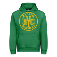 Emerald harlem new york nyc vintage sign distressed amber print t shirt Urban Hoodie - linhVisuals