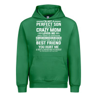 Emerald i'm not a perfect son but my crazy mom loves me mother's day t shirt Urban Hoodie - linhVisuals