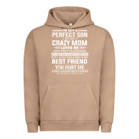 Pigment Burro i'm not a perfect son but my crazy mom loves me mother's day t shirt Urban Hoodie - linhVisuals