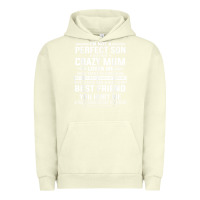 Pigment Pistachio i'm not a perfect son but my crazy mom loves me mother's day t shirt Urban Hoodie - linhVisuals