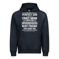 Navy i'm not a perfect son but my crazy mom loves me mother's day t shirt Urban Hoodie - linhVisuals