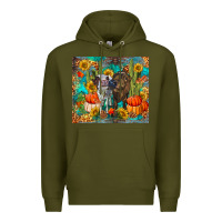 Army Green fall heifer cows Premium Hoodie - RanaPortraitStore