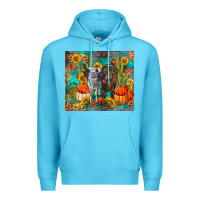 Ocean Blue fall heifer cows Premium Hoodie - RanaPortraitStore