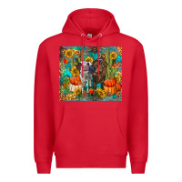 Red fall heifer cows Premium Hoodie - RanaPortraitStore