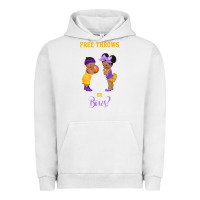 Pigment Lunar Rock free throws or bows basketball baby gender reveal t shirt Urban Hoodie - linhVisuals