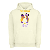 Pigment Pistachio free throws or bows basketball baby gender reveal t shirt Urban Hoodie - linhVisuals