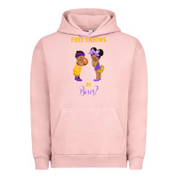 Pigment Salmon free throws or bows basketball baby gender reveal t shirt Urban Hoodie - linhVisuals