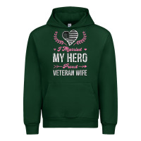 Forest Green i married my hero proud veteran wife usa military husband t shirt Urban Hoodie - linhVisuals
