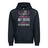 Navy i married my hero proud veteran wife usa military husband t shirt Urban Hoodie - linhVisuals