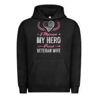 Pigment Black i married my hero proud veteran wife usa military husband t shirt Urban Hoodie - linhVisuals