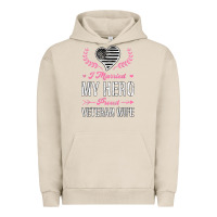 Pigment French Oak i married my hero proud veteran wife usa military husband t shirt Urban Hoodie - linhVisuals