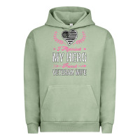 Pigment Oil Green i married my hero proud veteran wife usa military husband t shirt Urban Hoodie - linhVisuals
