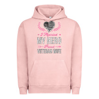 Pigment Salmon i married my hero proud veteran wife usa military husband t shirt Urban Hoodie - linhVisuals