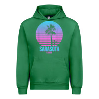 Emerald sarasota florida vintage retro palm tree t shirt Urban Hoodie - linhVisuals