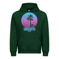Forest Green sarasota florida vintage retro palm tree t shirt Urban Hoodie - linhVisuals