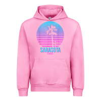 Fuchsia Pink sarasota florida vintage retro palm tree t shirt Urban Hoodie - linhVisuals