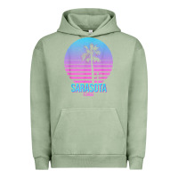 Pigment Oil Green sarasota florida vintage retro palm tree t shirt Urban Hoodie - linhVisuals