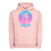 Pigment Salmon sarasota florida vintage retro palm tree t shirt Urban Hoodie - linhVisuals