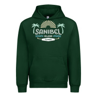 Forest Green sanibel island retro style florida t shirt Urban Hoodie - linhVisuals