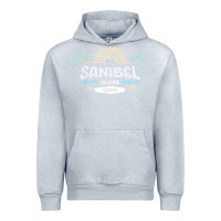 Heather Grey sanibel island retro style florida t shirt Urban Hoodie - linhVisuals