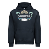 Navy sanibel island retro style florida t shirt Urban Hoodie - linhVisuals