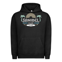 Pigment Black sanibel island retro style florida t shirt Urban Hoodie - linhVisuals