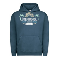 Pigment Midnight Navy sanibel island retro style florida t shirt Urban Hoodie - linhVisuals