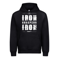 Black iron sharpens iron proverbs christian bible verse religious pullover h Urban Hoodie - linhVisuals