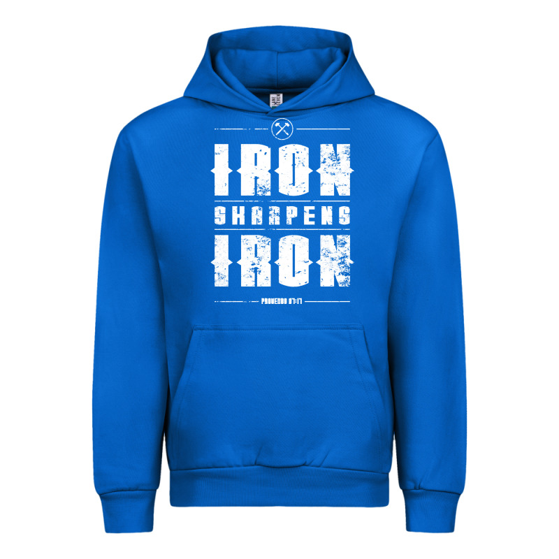 Iron Sharpens Iron Proverbs Christian Bible Verse Religious Pullover H Urban Hoodie by linhVisuals | Teevron