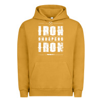 Pigment Peanut Butter iron sharpens iron proverbs christian bible verse religious pullover h Urban Hoodie - linhVisuals
