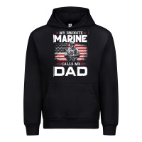 Black my favorite marine calls me dad t  shirt father's day flag my favorite Urban Hoodie - linhVisuals