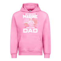 Fuchsia Pink my favorite marine calls me dad t  shirt father's day flag my favorite Urban Hoodie - linhVisuals