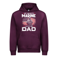 Mauve Wine my favorite marine calls me dad t  shirt father's day flag my favorite Urban Hoodie - linhVisuals